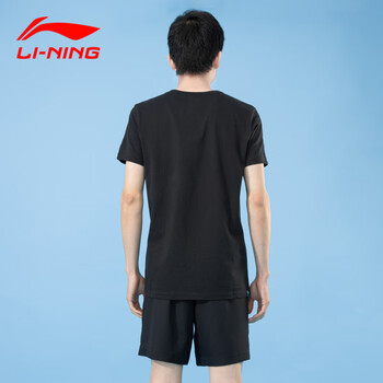 李宁（LI-NING）运动套装男短袖短裤羽毛球服速干宽松比赛套装
