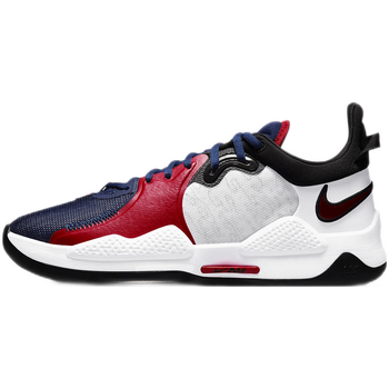 nike耐克pg5保罗乔治耐磨缓震实战篮球鞋缓震耐磨舒适运动鞋白蓝红cw