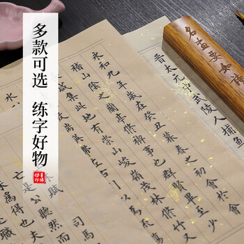 手捞坊心经抄经本毛笔字帖小楷静心钢笔式毛笔书法入门临摹软笔手抄卷专用练习纸佛经套装描红书法纸