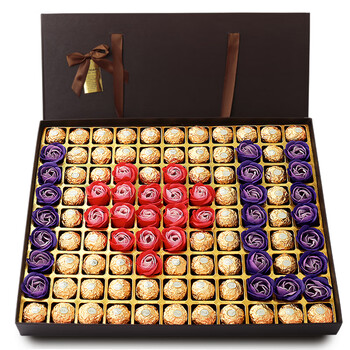 意大利费列罗巧克力礼盒装99格送男女朋友闺蜜高级生日万圣节礼物 a
