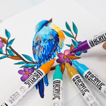 贝碧欧(Pebeo)【卢浮宫修复合作伙伴】24色A丙烯马克笔套装写生美术画画绘画画笔水彩笔美育