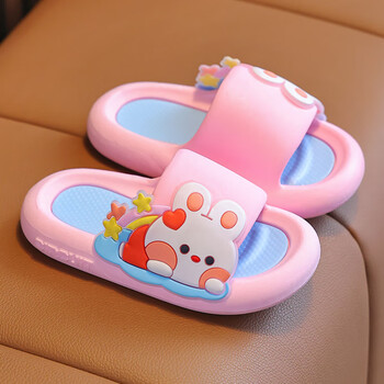鸿思麟伊(hongsilinyi)儿童拖鞋女童夏季可爱卡通兔子室内浴室洗澡