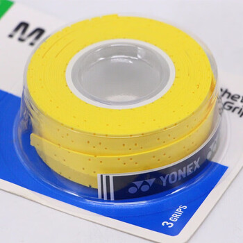 YONEX尤尼克斯羽毛球手胶网羽通用网格防滑吸汗带AC138-3EX橘黄3条装 YONEX尤尼克斯羽毛球手胶网羽通用网格防滑吸汗带AC138-3EX橘黄3条装