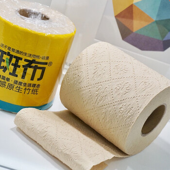 斑布(BABO)竹纤维有芯卷纸竹浆本色纸巾卷筒150克*12卷(1提装)BCJ150A12 斑布(BABO)竹纤维有芯卷纸竹浆本色纸巾卷筒150克*12卷(1提装)BCJ150A12