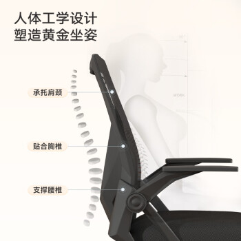 奈高（NAIGAO）椅子电脑椅办公椅职员椅会议椅家用学习椅座椅网布弓形椅黑框黑网