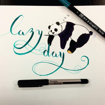 吴竹（KURETAKE）进口ZIG双头水彩笔酒红色软毛硬笔两用单支装TUT-95-023水彩笔