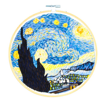 臣祥俄罗斯戳戳绣diy材料包平安福刺绣手工diy材料包自绣梵高星空初学