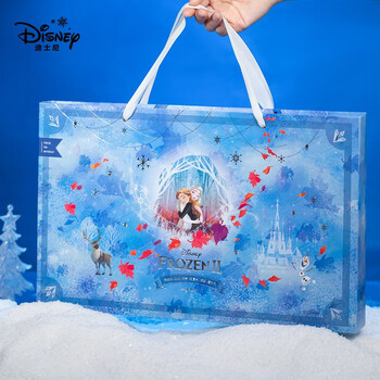 迪士尼（Disney）手账本礼盒套装 儿童女孩生日礼物网红ins少女心记事本 学生笔记本文具套装 艾莎公主蓝