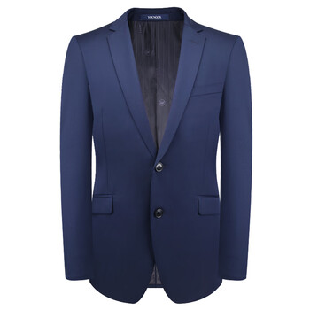 藏蓝色西装商务休闲外套yotx21官方旗舰店深蓝色标准版两粒扣后中开衩