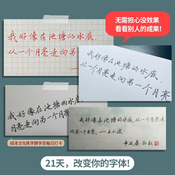 【全网低价】绍泽文化 楷书成人练字帖 学生硬笔钢笔行楷凹槽21天速成临摹练字本 大本豪华视频版