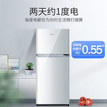 海尔冰箱小型双门 超薄直冷/节能直冷迷你二门智能电冰箱 118升双门节能直冷冰箱BCD-118TMPA