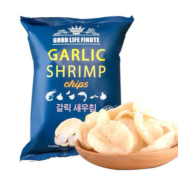members mark趣莱福 蒜味虾片 82g网红休闲零食大礼包山姆
