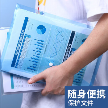 晨光（M&G）【10个装】纽扣袋透明文件袋加厚文件档案袋分类资料袋防水A4学科袋学生科目袋试卷袋ADM929H6I