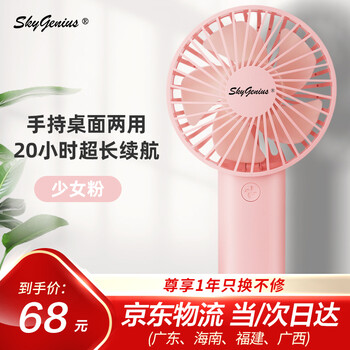 Skygenius手持桌面桌上两用电风扇办公室学生宿舍迷你随身小型usb充电小风扇 反季节优惠囤好物少女粉 图片价格品牌报价 京东