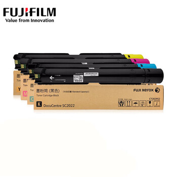 FUJIFILM富士胶片 施乐2022粉盒原装 原富士施乐DocuCentre SC2022打印机墨盒墨粉硒鼓 四色套装