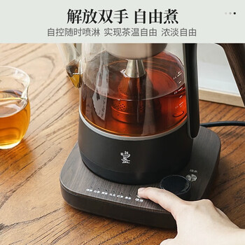 鸣盏智能喷淋煮茶器 烧水壶电热水壶 电烧水壶京东自营 可控温智能恒温保温茶壶 可冷萃茶MZ102