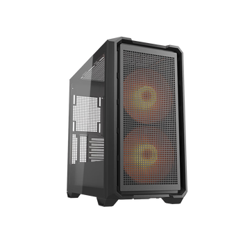 骨伽 小乘风MX600 mini 台式玻璃侧透机箱 支持MATX主板360水冷/网孔面板 黑