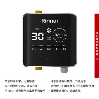 林内（Rinnai）零冷水燃气壁挂炉 微火秒燃烧智控恒温天然气热水器家用暖气片采暖锅炉 35C33+SG（L1PB40-35C33）