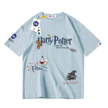 哈利波特联名霍格沃茨周边harrypotter宽松情侣宽松nasasup短袖t恤t恤