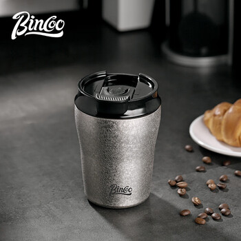 Bincoo咖啡杯陶瓷涂层内胆保温杯不锈钢复古高颜值户外随行水杯子