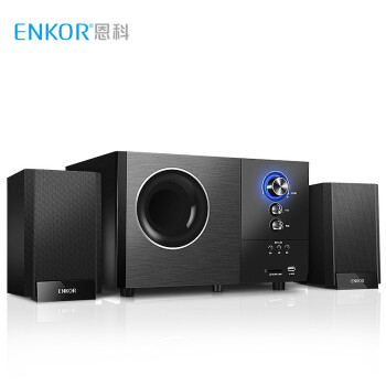 恩科（ENKOR）S2880B 木质2.1蓝牙音响音箱低音炮电脑多媒体带插SD卡U盘功能 黑色