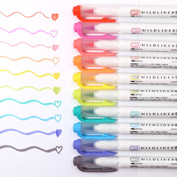 斑马牌(ZEBRA)双头荧光笔 彩虹色手账笔 学生重点划线笔标记笔 Brush柔和色系列 WFT8 柔和柑绿 斑马牌(ZEBRA)双头荧光笔 彩虹色手账笔 学生重点划线笔标记笔 Brush柔和色系列 WFT8 柔和柑绿