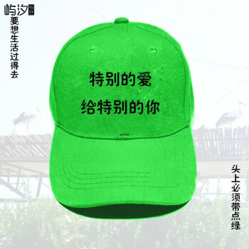 新品绿帽子恶搞个性定制绿帽子男女恶搞搞怪网红帽鸭舌帽韩版学生百搭