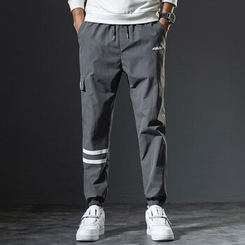 m8xl运动裤裤子男士短裤卫裤工装裤小脚裤休闲裤男装灰色8xl