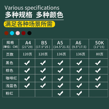 递乐 A6随身手账本/笔记本定制文具/记事本/会议记录本子商务办公用品136页 4314-A6黑色