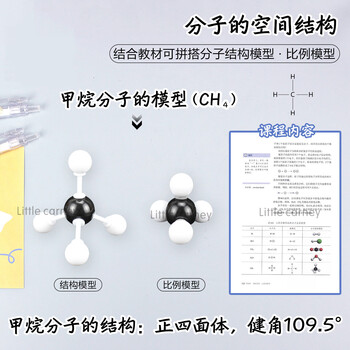 博教（BOJIAO）化学分子结构模型初中高中学生用有机无机化学球棍比例式实验器材晶体演示教具 初中基础版
