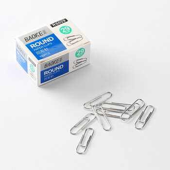宝克（BAOKE）3c数码全网低价RS029 品质回形针/曲别针29mm 100枚/盒 10盒装 办公用品