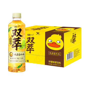 佬食仁统一双萃 柠檬茶 500ml*15瓶 整箱装(新老包装随机发货) 随机