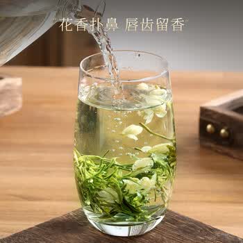 七春茉莉花茶飘雪茶叶礼盒自己喝茉莉绿茶父亲节送长辈节日礼品250g
