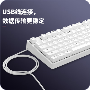ikbc C87键盘机械键盘樱桃机械键盘电脑办公键盘白色有线茶轴