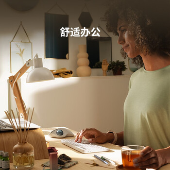罗技（Logitech）ERGO M575 人体工学鼠标 轨迹球鼠标 无线蓝牙双模 办公鼠标  带无线2.4G接收器 石墨黑