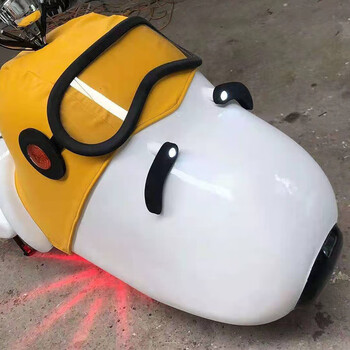 憨果熊史努比电动车大人摩托车定制电瓶车大奶狗网红snoopy小狗狗