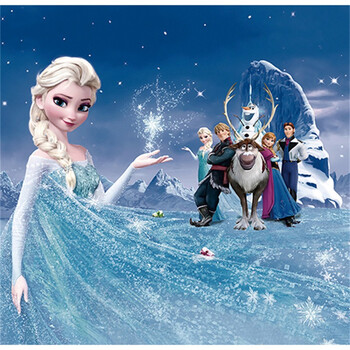 vieruodis冰雪奇缘海报爱莎公主艾莎女王安娜海报贴画墙画墙纸g9060cm