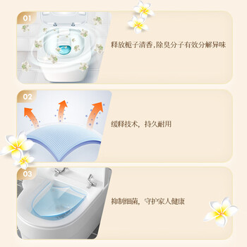 平安大通 【栀子花】洁厕宝蓝泡泡抑菌祛味厕所马桶自动清洁剂洁厕灵1200g
