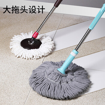 美丽雅拧水拖把40cm杆长125cm2拖头旋转免手洗吸水家用老式懒人地拖墩布 美丽雅拧水拖把40cm杆长125cm2拖头旋转免手洗吸水家用老式懒人地拖墩布