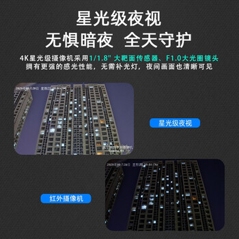 海康威视监控摄像头800万星光夜视摄像机网线供电室外IP67防水安防抛物筒型3T86WD-PW2.8mm