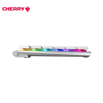 CHERRY樱桃MX10.0 有线键盘 游戏键盘 RGB灯效 超薄机身 办公键盘 合金外壳 白色 MX LP轴 圣诞节礼物