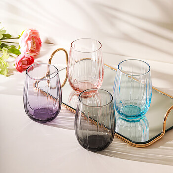 帕莎帕琦（Pasabahce）进口玻璃杯无铅水杯饮料啤酒杯380毫升1只420405粉色