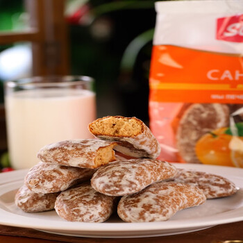 斯拉贡进口橙子味光头饼干 香蕉味网红糕点 休闲零食饼干450g/袋 临期