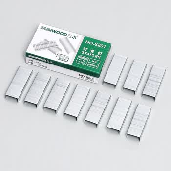 三木(SUNWOOD) 12#订书钉/订书针/可订25页/办公用品 1000枚/盒 10盒装 8201