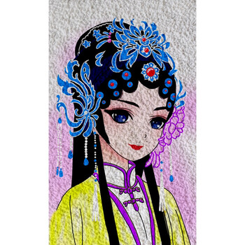 2022新款纸浆画纸浆画材料包大中国风花旦脸谱立体手工diy戏曲装饰带