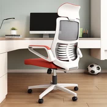 森菲亚办公椅人体工学椅办公室员工会议椅家用学习网椅 黑色头枕