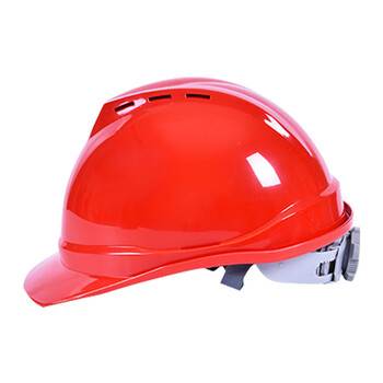 abs塑料安全帽(印字咨询客服)可定制 国标abs-v型不透气加厚款 红色