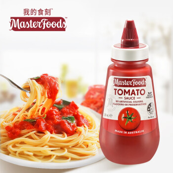 澳大利亚进口 MasterFoods番茄酱小包装家用挤压瓶装0脂肪蕃茄酱250ml