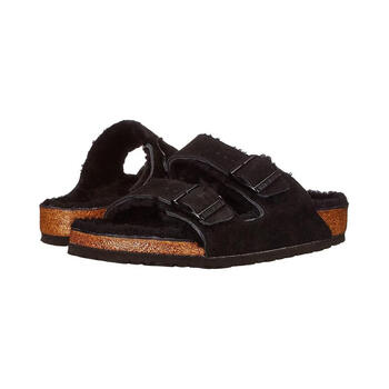birkenstock勃肯女款凉拖 black/black suede 38 (usons 7-7.