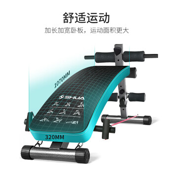 舒华（SHUA）舒华仰卧板 健身器材家用 多功能仰卧起坐板健身板黑底银花SH-575